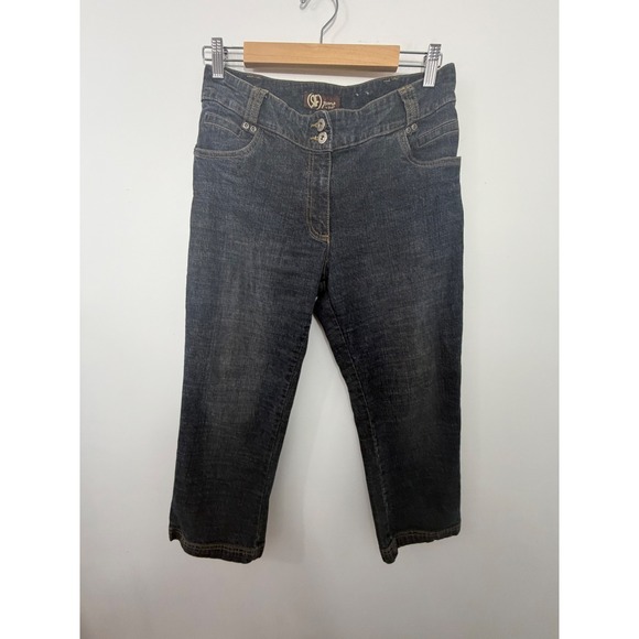 SF Jeans by Rosetti Denim - SF Jeans by Rosetti Womens Dark Wash Capri Denim Jeans Size 10 Stretch Cropped